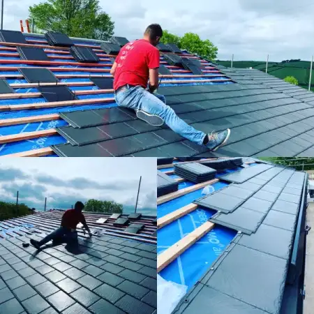 Click Here To Enlarge This Photo Of New Redland Cambrian Slate Roof Installation